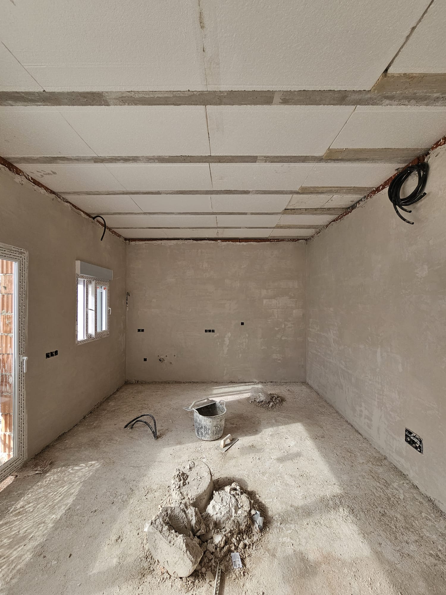 Yeso proyectado — trabajo realizado